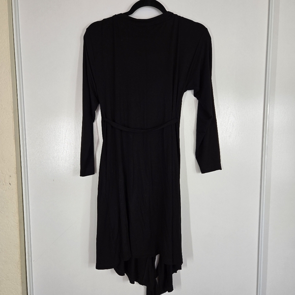 Nom Maternity Tessa Maternity‎ Nursing Wrap Dress Black Small Bamboo Jersey Knit - Picture 4 of 13
